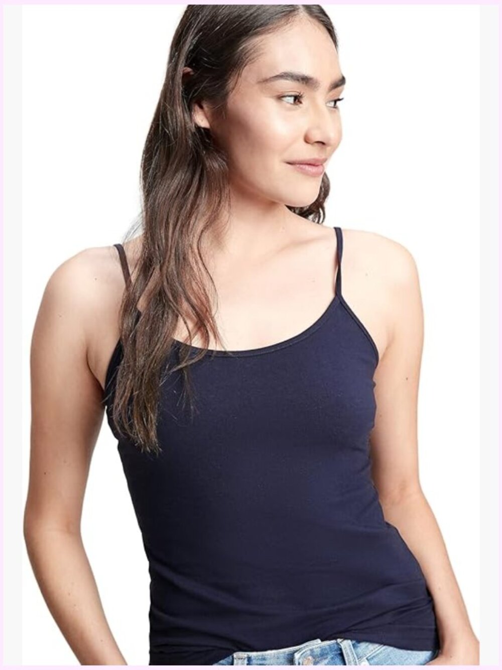 Fitted Cotton Tank Cami - Scoop Neck, Sleeveless - for Layering or Lounging
